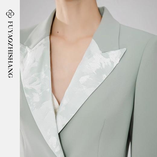 扶摇 秋冬西装套装女轻奢新中式国风元素御姐职业西服两件套 商品图2
