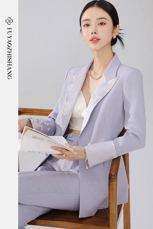 扶摇 西装套装女秋冬时尚气质修身西服高端设计感职业正装 商品图4