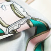 【99新】爱马仕（HERMES）女士蓝绿条纹编织印花丝巾241218TH01 商品缩略图4