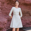 IWY/白色连衣裙女气质医美工作服2024年春季新品设计感职业裙装Q13304-W 商品缩略图1