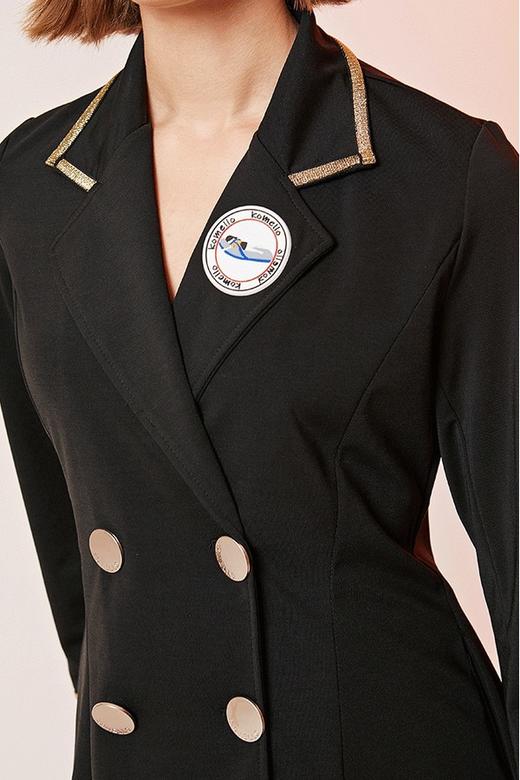 komello 金色织带学院风复古连衣裙 14574 商品图3