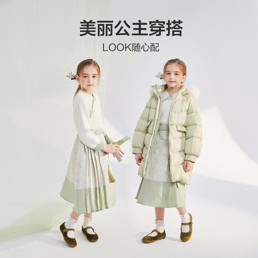 笛莎童装女童2023冬季新款儿童时尚长袖套头针织衫 商品图2