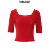 VIMAGE纬漫纪春季新款时尚显瘦方领小上衣V2113704 商品缩略图5