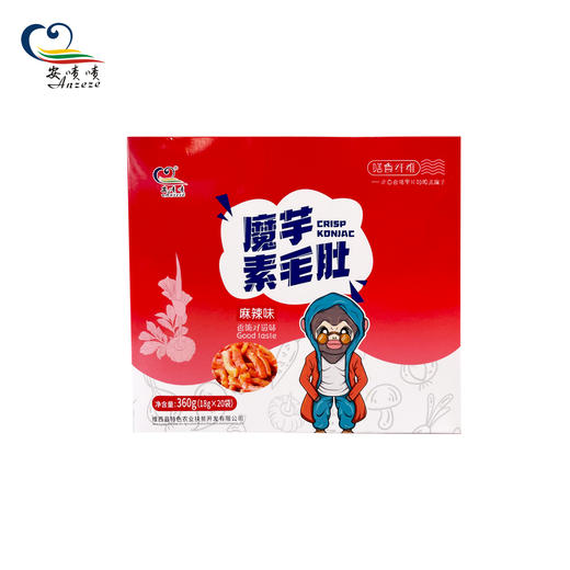 安啧啧·魔芋素毛肚（即食）麻辣味 18g*20袋/盒 商品图1