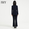 IWY/高端藏青色阔腿裤西装套装女秋冬款干练总裁面试正装售楼部工作服C13505+P33505 商品缩略图5