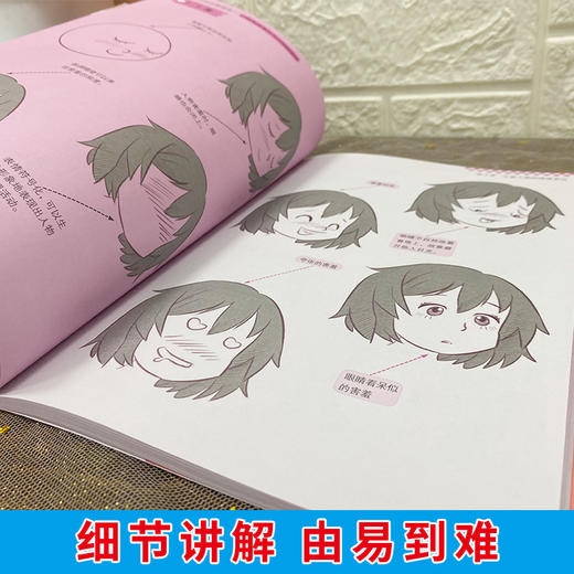漫画基础教程美少女人物综合篇素描超级动漫新手初学零基础入门手绘临摹画册本技法书籍q版日本古风男生教材 商品图2