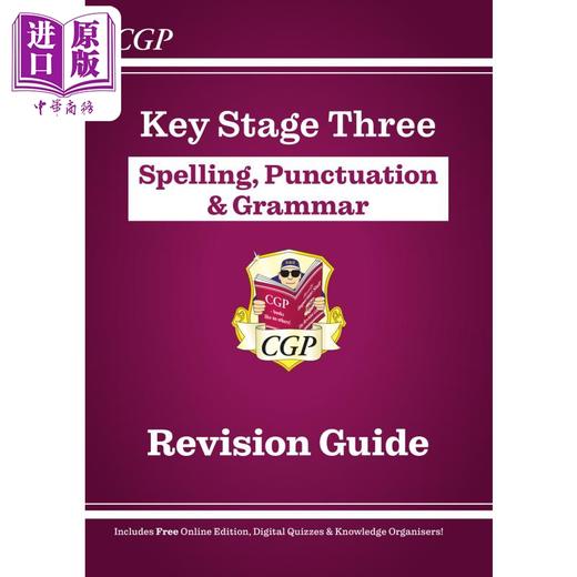 预售 【中商原版】英国原版CGP教辅 KS3的拼写 标点和语法 学习指南Spelling Punctuation and Grammar for KS3 - Study Guide 商品图0