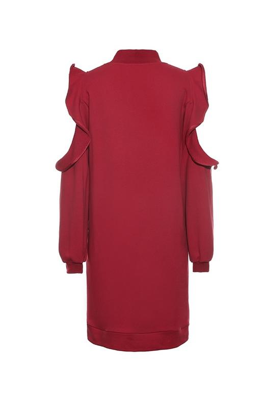 komello 荷叶边露肩卫衣裙 14904 商品图6