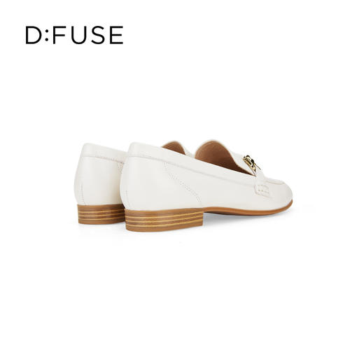 Dfuse迪芙斯2024春季新款通勤羊皮马衔扣平底乐福鞋女DF41112033 商品图5