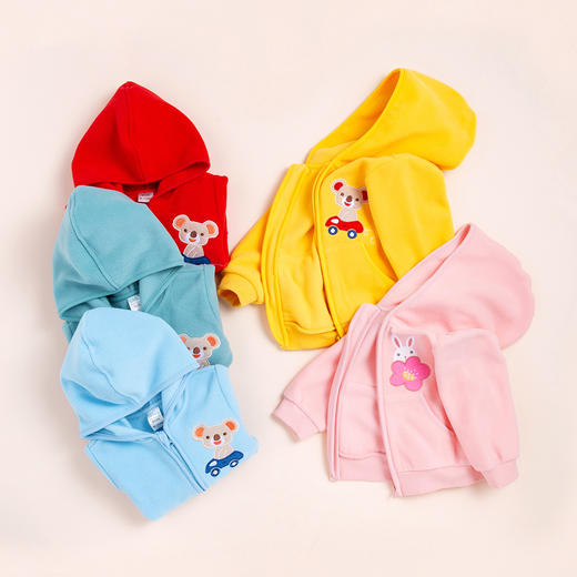 贝贝怡男女童连帽外套秋冬新款宝宝保暖时尚韩版帅气卫衣外套213S2787 商品图5