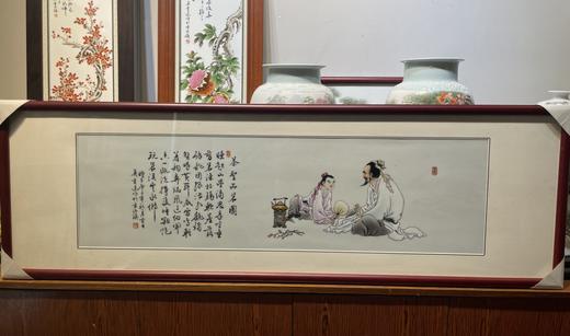 茶圣品茗图瓷板 商品图0