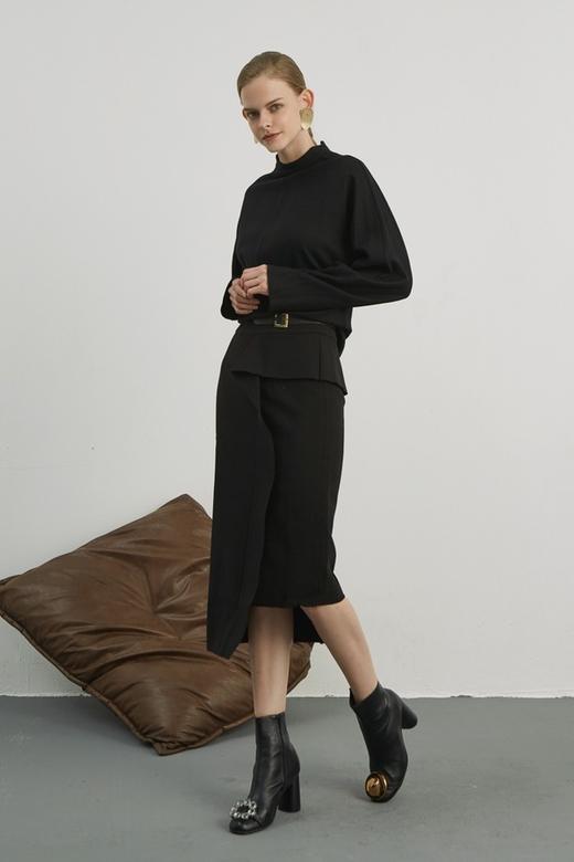 DAMO WANG/王大墨 黑色结构半裙 13951 商品图1