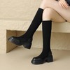 ZHR加绒高跟长靴女2023秋冬气质粗跟瘦瘦靴显瘦厚底弹力靴长筒靴 商品缩略图3