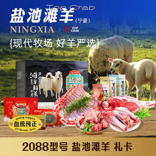 蟹状元礼券 盐池滩羊礼盒 2088型羊排羊后腿羊蝎子羊小腿4150g 商品图0