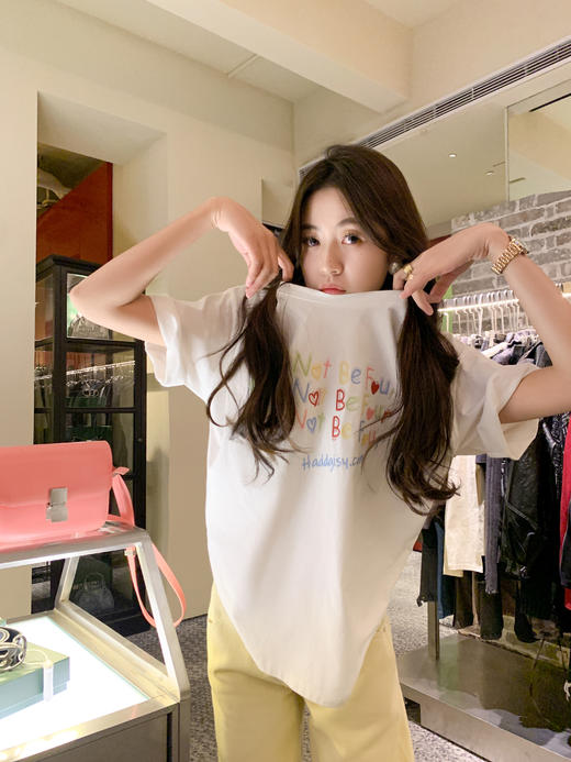 <曾小咸推荐>【现货】   长短袖彩色字母T恤  商品图1