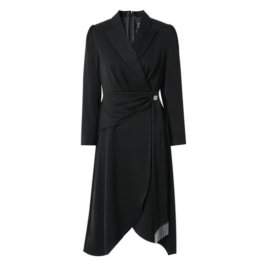 EITIE爱特爱秋季新款气质时尚翻领收腰连衣裙7177817 商品图6