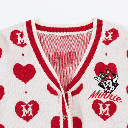 【商场同款】【爱心米妮】女童毛衣秋冬新款爱心针织纯棉开衫中大童毛衣打底衫223DS0646 商品图5