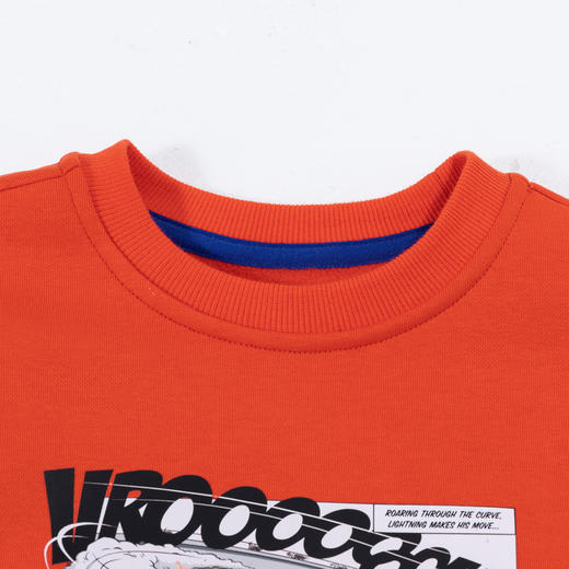 【商场同款】闪电麦昆春秋男童套头上衣中大童撞色衣袖时尚百搭炫酷卫衣214DS0355 商品图5