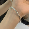 KADER卡蒂罗 灵动水纹手镯 999纯银浪漫波纹造型设计可调节银镯 简约通勤风配饰优雅气质 闺蜜同款女生款 礼盒 商品缩略图2