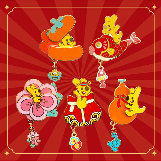 龙年系列团团双层冰箱贴 商品图1