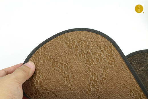 慢蓝 胶囊形包边香云纱茶席 34*16cm 商品图2