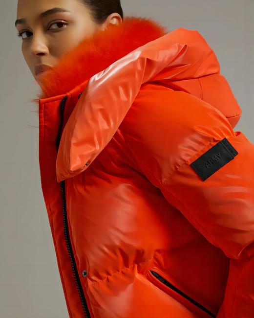 Yves Salomon - Down Jacket Irise - 女装 - 羽绒夹克 - 亮红 商品图4
