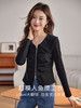 【年终特卖】熙世界翻领双开拉链卫衣女秋秋2025新款时尚设计感休闲短款外套 商品缩略图1