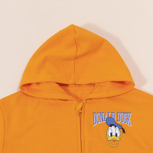 迪士尼童装男童连帽外套春秋款中小童唐老鸭阳光帅气橙色上衣衣服221DS0522 商品图3