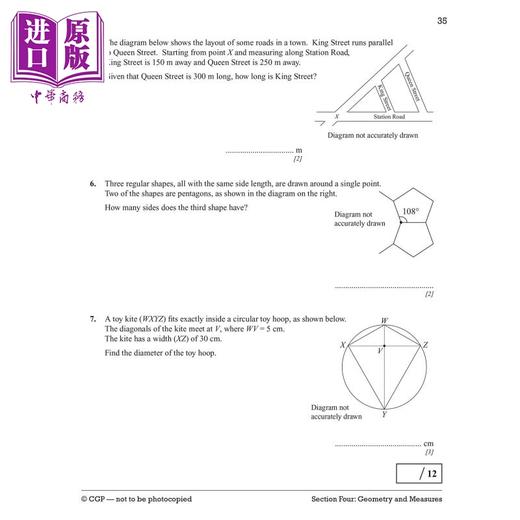 【中商原版】英国CGP Pearson Edexcel IGCSE Maths 10-Minute Tests - Higher (includes Answers) 商品图3