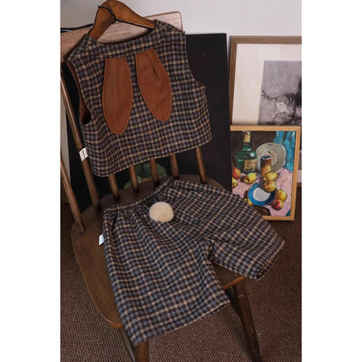 裁缝学苑TS22 儿童毛呢马甲纸样中裤男女童复古套装样衣打版裁剪 商品图1