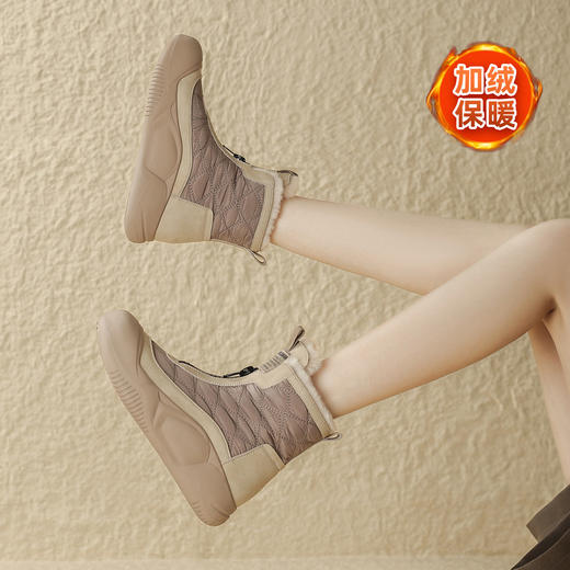 品质好货 | Safiya/索菲娅2023冬季新款绗缝拉链加绒棉靴雪地靴SF3411A714 商品图1