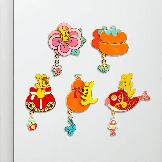 龙年系列团团双层冰箱贴 商品图0