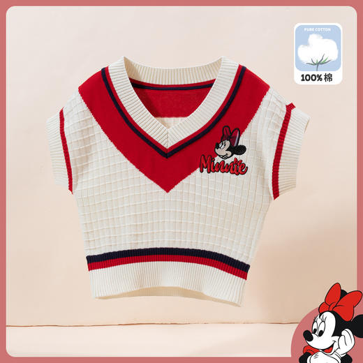 【商场同款】秋冬新款学院风针织马甲女童中大童无袖线衫百搭时尚保暖223DS0647 商品图0