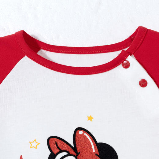 【商场同款】春秋新款女童时尚长袖T恤纯棉插肩袖撞色百搭打底衫213DS0160 商品图2