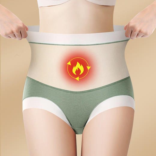 【优质桑蚕丝，温感聚乳酸裆 有效抑jun】高腰纯棉内裤 加绒加厚保暖 月经暖腹 提臀收腹 女士内裤 商品图8