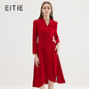 EITIE爱特爱秋季新款气质时尚翻领收腰连衣裙7177817 商品缩略图1