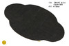 慢蓝刺绣椭圆 双面香云纱海棠 41*28cm 商品缩略图2