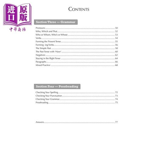 【中商原版】英国原版CGP教辅 GCSE工作簿的拼写 标点和语法给年级9-1 GCSE Spelling Punctuation and Grammar Workbook 商品图2