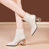 【预售5天】百搭秋冬新款短靴女中跟粗跟单靴裸靴尖头时尚潮流靴子女PLGZ&B1923 商品缩略图4