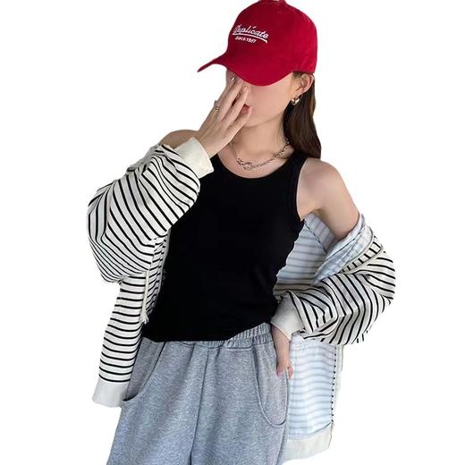 【买1送1】带胸垫螺纹磨毛背心 一体杯内搭打底 可外穿吊带 商品图4