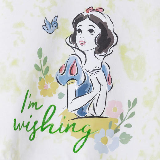 【商场同款】迪士尼童装女童套头卫衣春秋款白雪公主印花上衣假两件袖口小清新221DS0495 商品图3