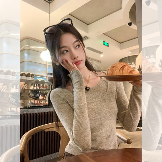 <曾小咸推荐>     2色领子系带打底衫 商品图0