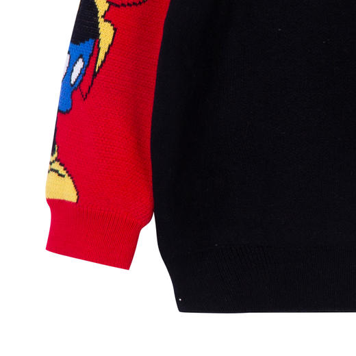 【商场同款】秋冬新款男童加绒套头毛衣双袖针织卡通米奇炫酷撞色毛衫百搭线衫214DS0252 商品图7