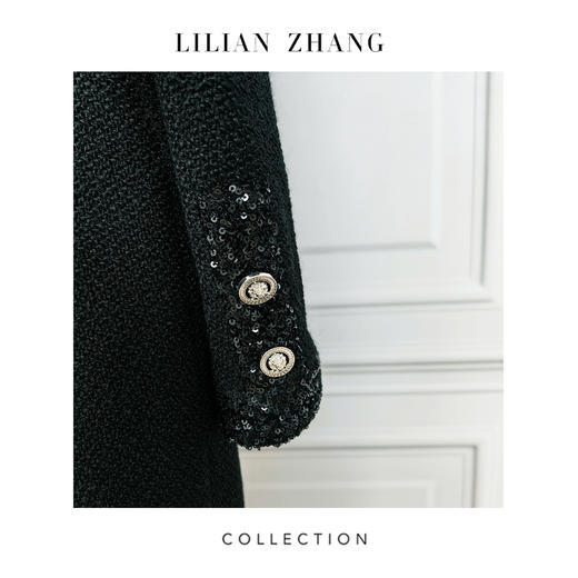 C系列—定制—都市力量——永恒经典——法式复古风嵌边连衣裙  2301128 商品图4