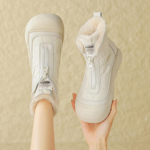 品质好货 | Safiya/索菲娅2023冬季新款绗缝拉链加绒棉靴雪地靴SF3411A714 商品图4