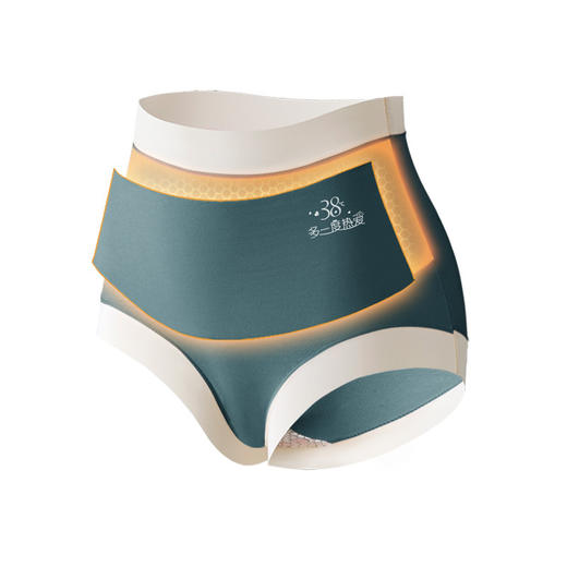 【优质桑蚕丝，温感聚乳酸裆 有效抑jun】高腰纯棉内裤 加绒加厚保暖 月经暖腹 提臀收腹 女士内裤 商品图4