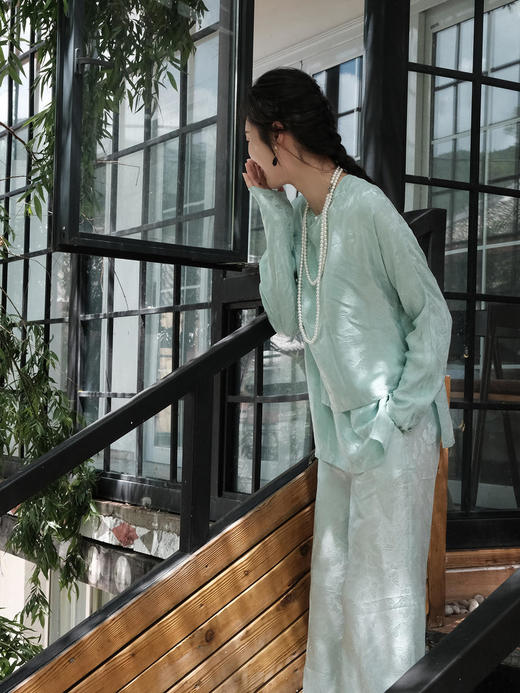 盛唐牡丹 |真丝花罗莺歌蝶舞女裤 商品图6