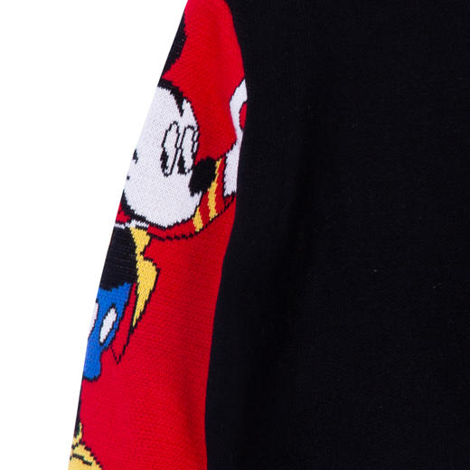 【商场同款】秋冬新款男童加绒套头毛衣双袖针织卡通米奇炫酷撞色毛衫百搭线衫214DS0252 商品图6