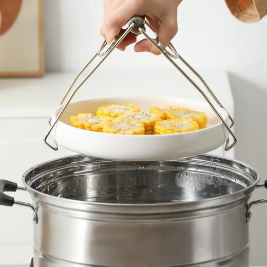 霜山防烫夹304不锈钢厨房蒸菜盘夹子隔热家用多功能餐具取碗夹 商品图2