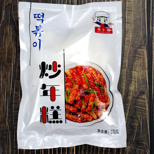 新年好物！【美味诱人！韩式风味】马小端韩式炒年糕270g 年糕条甜辣网红零食带料包炒年糕韩国速食，甜甜辣辣,，软糯好吃，口感细腻。 商品图4
